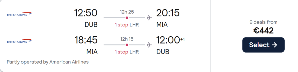 Cheap flights from Dublin to Miami for only €375 per adult. Discover Florida’s most iconic beach city with white sand beaches, palm-lined streets, vibrant nightlife, and stunning skyline views. Perfect long-haul getaway for couples, solo travellers, and sunshine lovers
