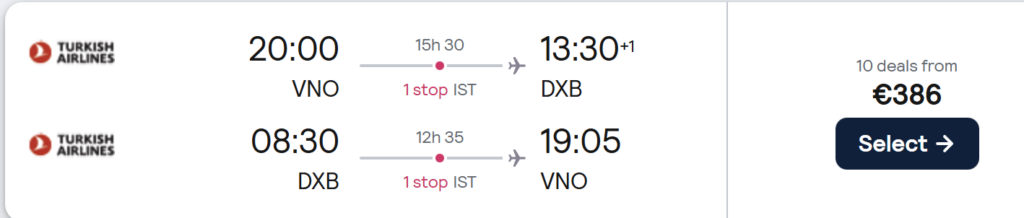 Dubajus iš Vilniaus – skrydžiai pirmyn ir atgal nuo 386 eurų, 2026 kovo 2–11