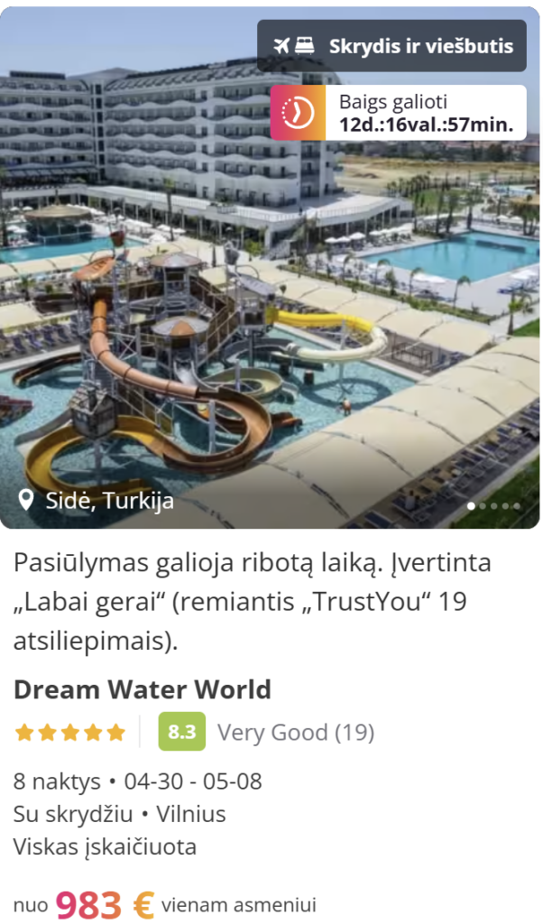 Colombo, Šri Lanka • 2026-03-02 – 2026-03-15 • Skrydis pirmyn ir atgal • €533 asmeniui