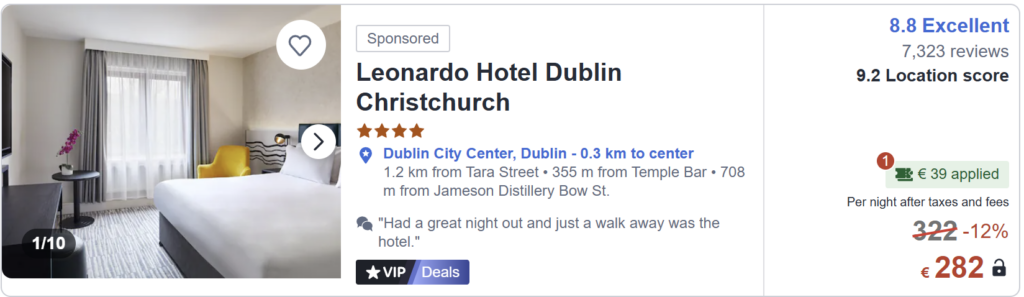 Cheap hotel deals in Ireland including Dublin and Galway