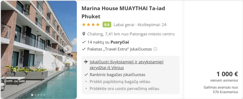 Skrydžiai į Phuket iš Vilniaus nuo 598 eurų asmeniui Tailando atostogos 2026 paplūdimiai