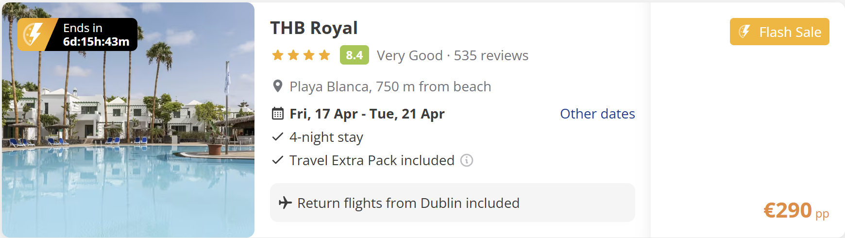 Cheap last minute holidays from Dublin with flights included
