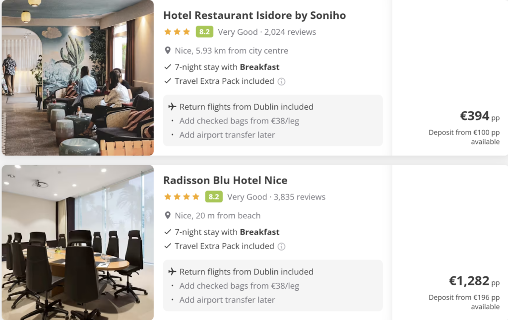 Nice from Dublin – direct return flights from €80