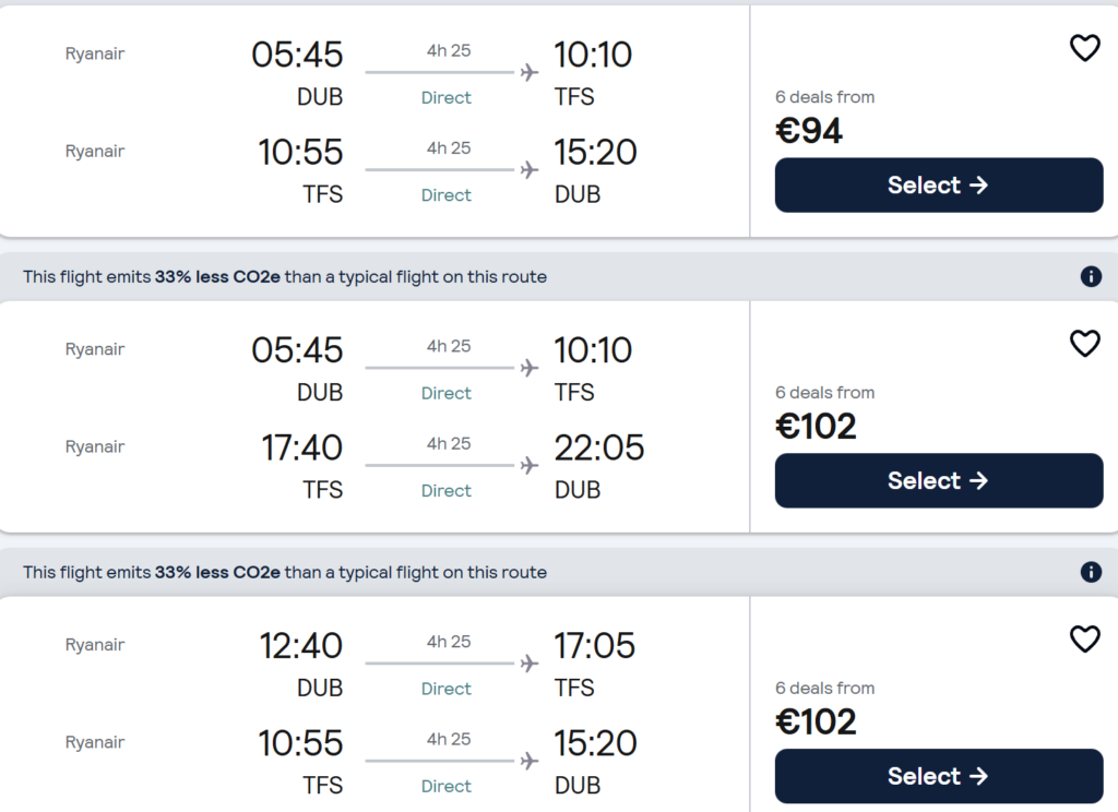 Cheap flights and hotel deals from Dublin to Tenerife – direct return flights, resorts in Playa de las Américas and Puerto Santiago from €95