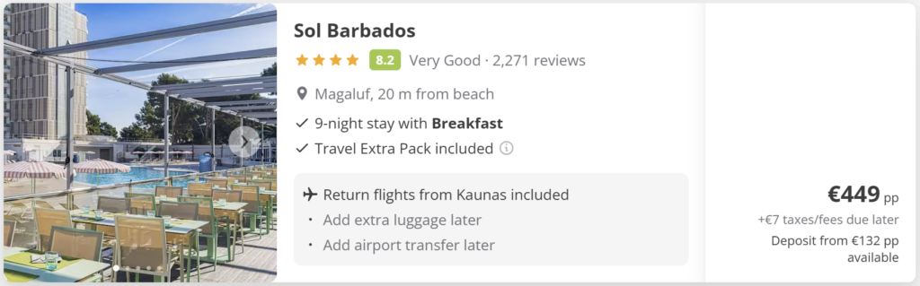 Palma de Mallorca last minute deal – skrydis pirmyn ir atgal už 104 €