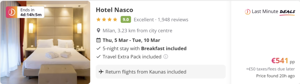 Paskutinės minutės skrydžių pasiūlymas į saulėtą kurortą su žema kaina ir tiesioginiu skrydžiu