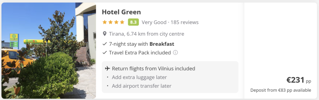 Pigi kelionė į Tiraną iš Vilniaus – tiesioginiai Wizz Air skrydžiai balandžio 21–28 d