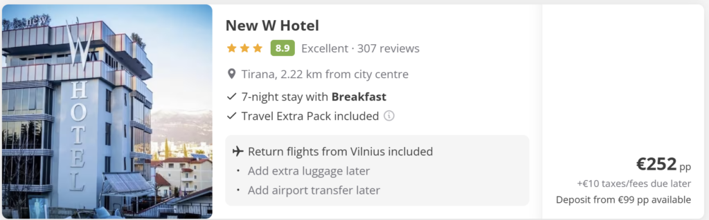 Pigi kelionė į Tiraną iš Vilniaus – tiesioginiai Wizz Air skrydžiai balandžio 21–28 d