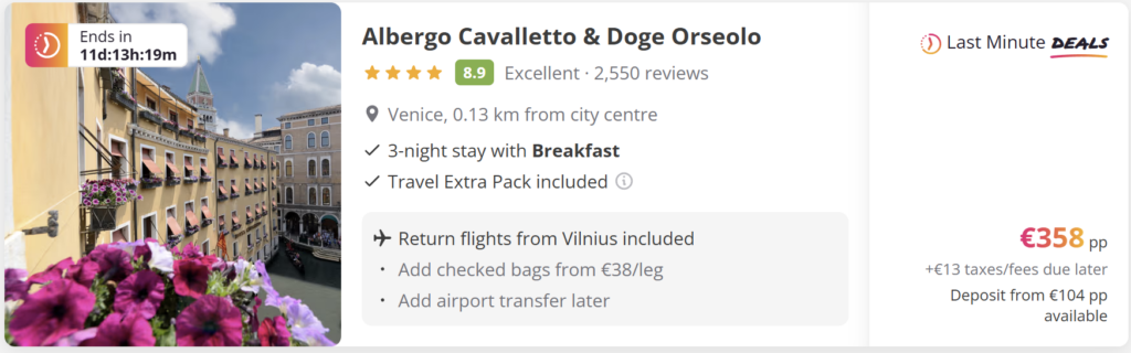 Pigi kelionė į Veneciją iš Vilniaus – tiesioginiai Ryanair skrydžiai balandžio 11–14 d.