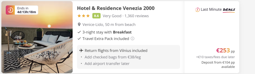 Pigi kelionė į Veneciją iš Vilniaus – tiesioginiai Ryanair skrydžiai balandžio 11–14 d.