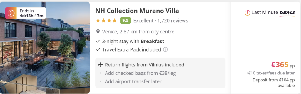 Pigi kelionė į Veneciją iš Vilniaus – tiesioginiai Ryanair skrydžiai balandžio 11–14 d.