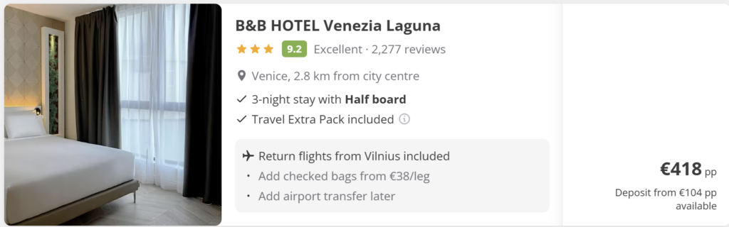 Pigi kelionė į Veneciją iš Vilniaus – tiesioginiai Ryanair skrydžiai balandžio 11–14 d.