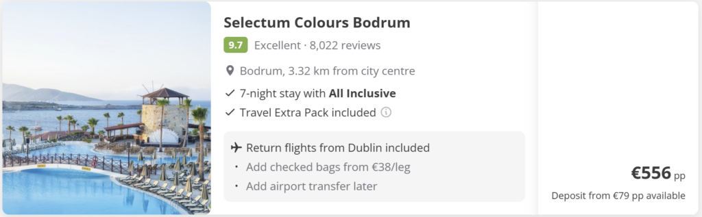 All Inclusive Bodrum holiday from Dublin – luxury resort with pools and sea views, 7 nights, direct flights, from €556 per person