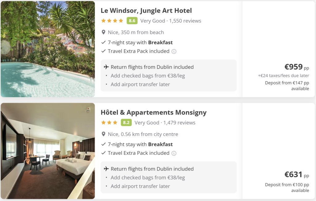 Nice from Dublin – direct return flights from €80