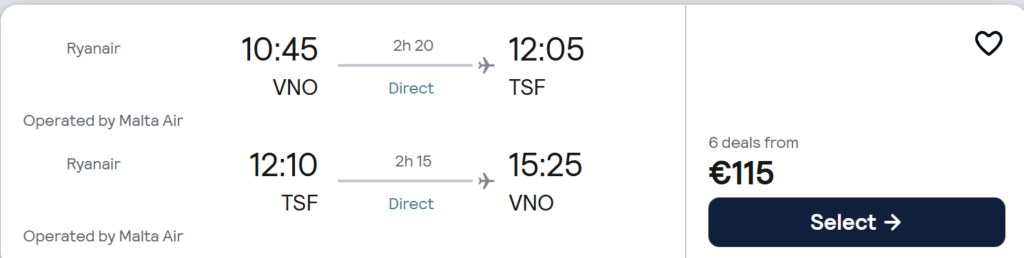 Venecija skrydis ir viešbutis – kelionių paketai iš Vilniaus, Malibran Jesolo ir Camping Fusina pasiūlymai nuo 115 €.