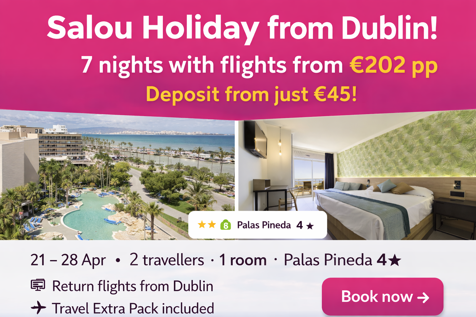 CHEAP! Your dream holiday from just €202 pp – that’s the power of TripNest 🌴