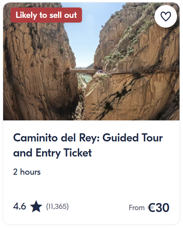 Caminito del Rey gido turas – siauras takas tarp aukštų uolų Andalūzijoje, netoli Malagos.