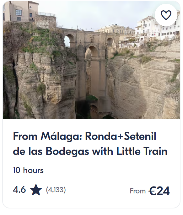 Ronda ir Setenil de las Bodegas dienos turas iš Malagos – įspūdingas tiltas virš tarpeklio ir balti Andalūzijos miesteliai.