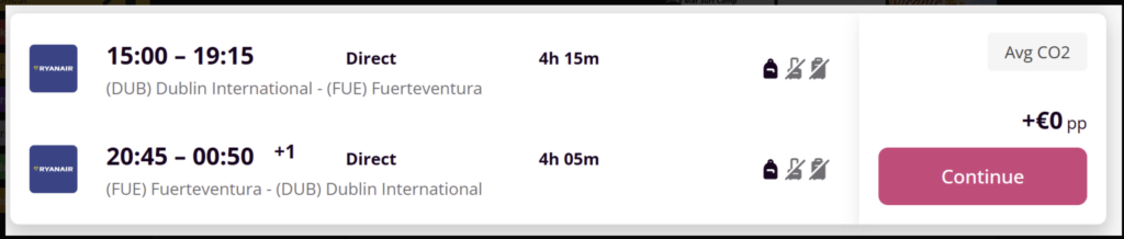 Fuerteventura holiday from Dublin with flights and hotel – Sol y Mar Surf Camp in Corralejo near the beach with breakfast included and 8 night stay.