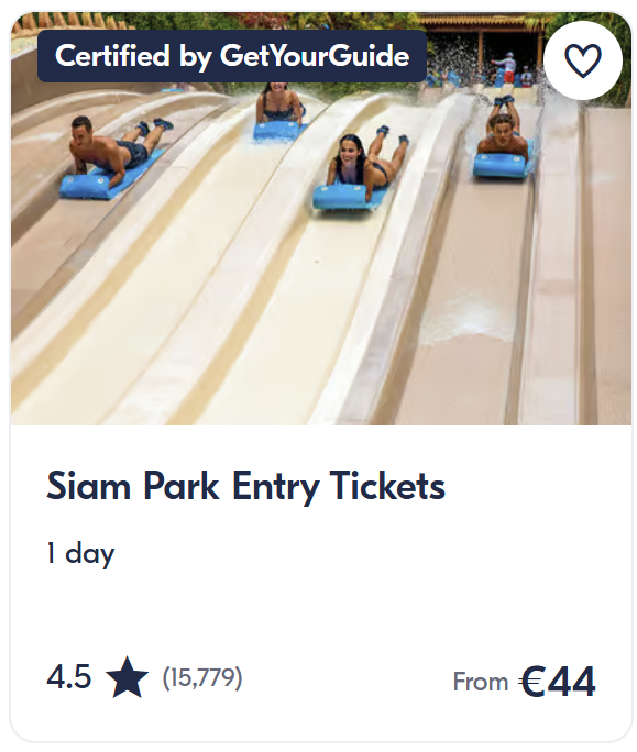 Siam Park Tenerife water park entry tickets, top water park attraction in Costa Adeje Canary Islands.