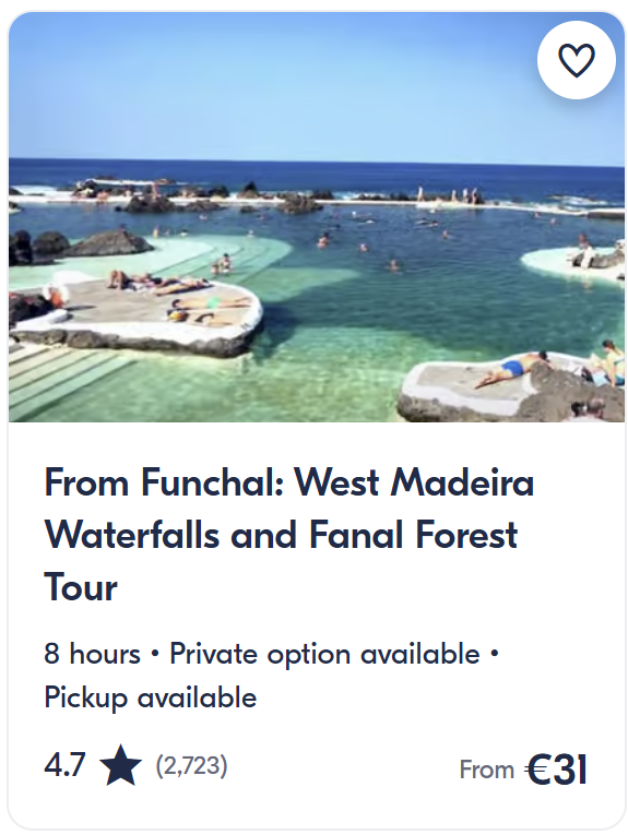 Top tours and activities in Madeira including hiking tours, canyoning adventures and scenic excursions from Funchal with GetYourGuide