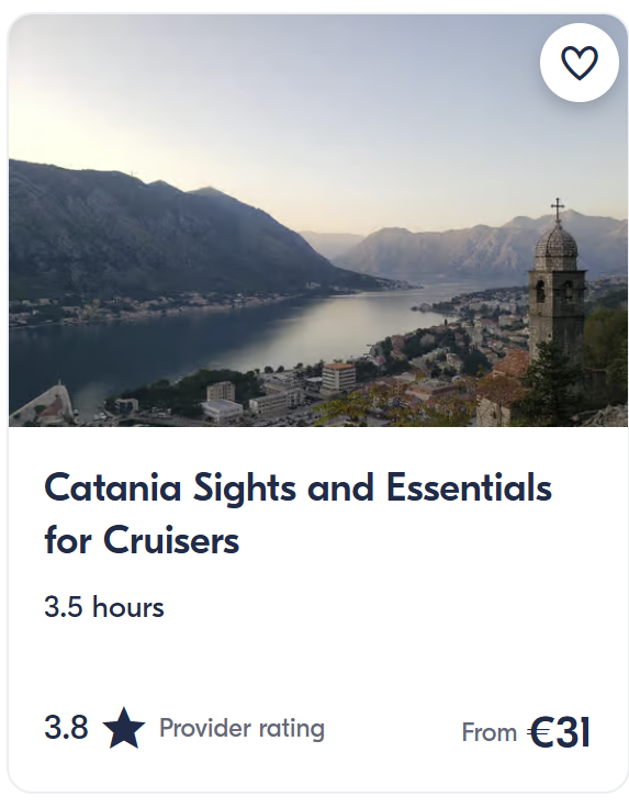 Top tours and activities in Catania Sicily including Mount Etna tours, Taormina day trips and Alcantara Gorges excursions.