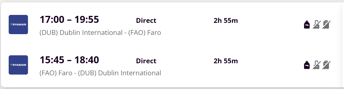 Faro travel deal from Dublin with direct Ryanair flights, 8-night stay at À da Avó – The Guesthouse near Faro city centre with breakfast included, travel dates 16–24 June 2026, price from €411 per person with deposit from €116 available.