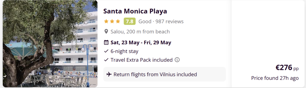 Last minute kelionių pasiūlymai iš Vilniaus su pigiais skrydžiais ir viešbučiais į populiarias atostogų kryptis Europoje.