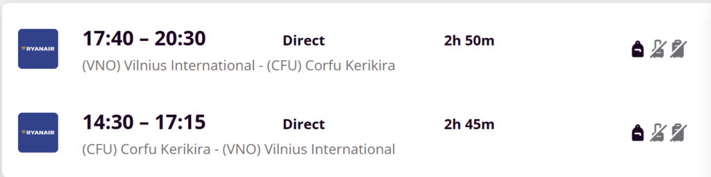 Korfu Graikija paplūdimys ir kelionės pasiūlymas iš Vilniaus su skrydžiais, 7 nakvynėmis ir pusryčiais nuo €329.