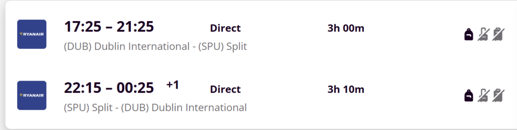 Split Croatia travel deal from Dublin – flights and 4 star hotel with breakfast, 7 night stay from €345 per person