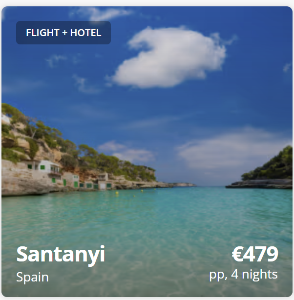 Beach holiday package from Dublin with flight and hotel included, travel dates 30 March to 3 April, Easter break deal