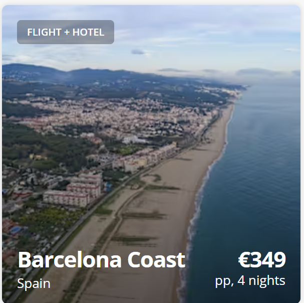 Beach holiday package from Dublin with flight and hotel included, travel dates 30 March to 3 April, Easter break deal