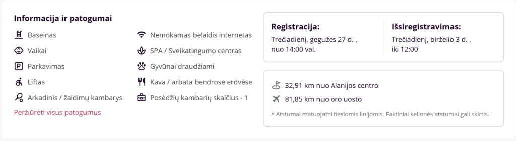 Alanja iš Vilniaus, 5 žvaigždučių „Concordia Celes Beach“ viešbutis, ultra viskas įskaičiuota, 2026 gegužės 27 – birželio 3, kaina 641 € asmeniui