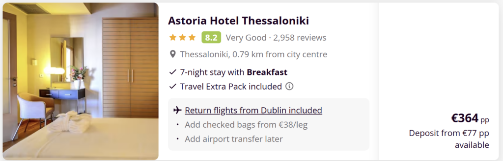 cheap Thessaloniki holidays from Dublin with flights and hotel