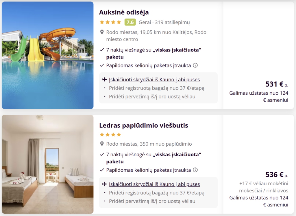 Rodo sala Graikijoje, Kolimbia kurortas, paplūdimiai, BELVITA Hotel baseinas, Lindos miestelis, Tsambika paplūdimys, atostogos su all inclusive.
