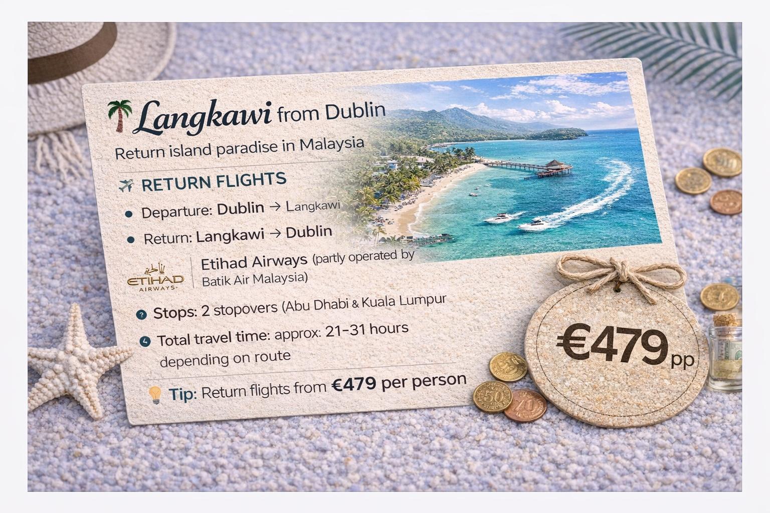 HOT!Cheap flights from Dublin to Langkawi for 474e roundtrip