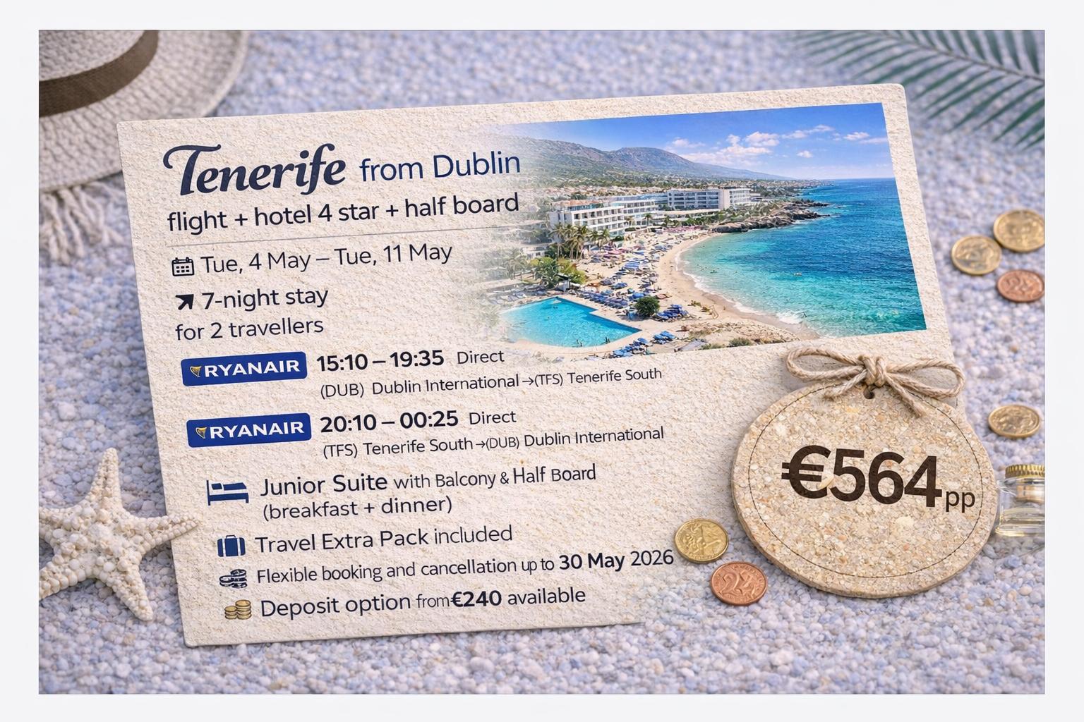June/Holiday in Tenerife for 564e p.p