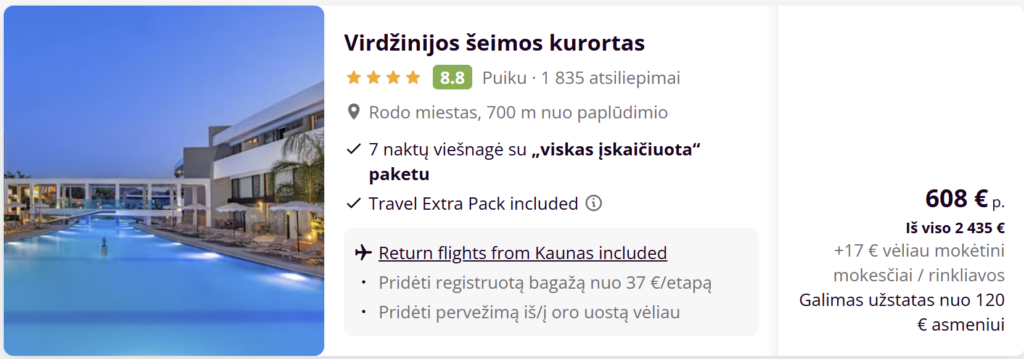 Rodo sala Graikijoje, Kolimbia kurortas, paplūdimiai, BELVITA Hotel baseinas, Lindos miestelis, Tsambika paplūdimys, atostogos su all inclusive.