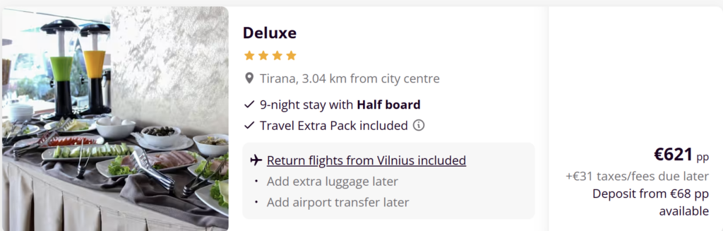 Kelionė į Tiraną, Albaniją iš Vilniaus – tiesioginiai Wizz Air skrydžiai, viešbutis su pusryčiais, 9 nakvynių pasiūlymas nuo €272 pp.