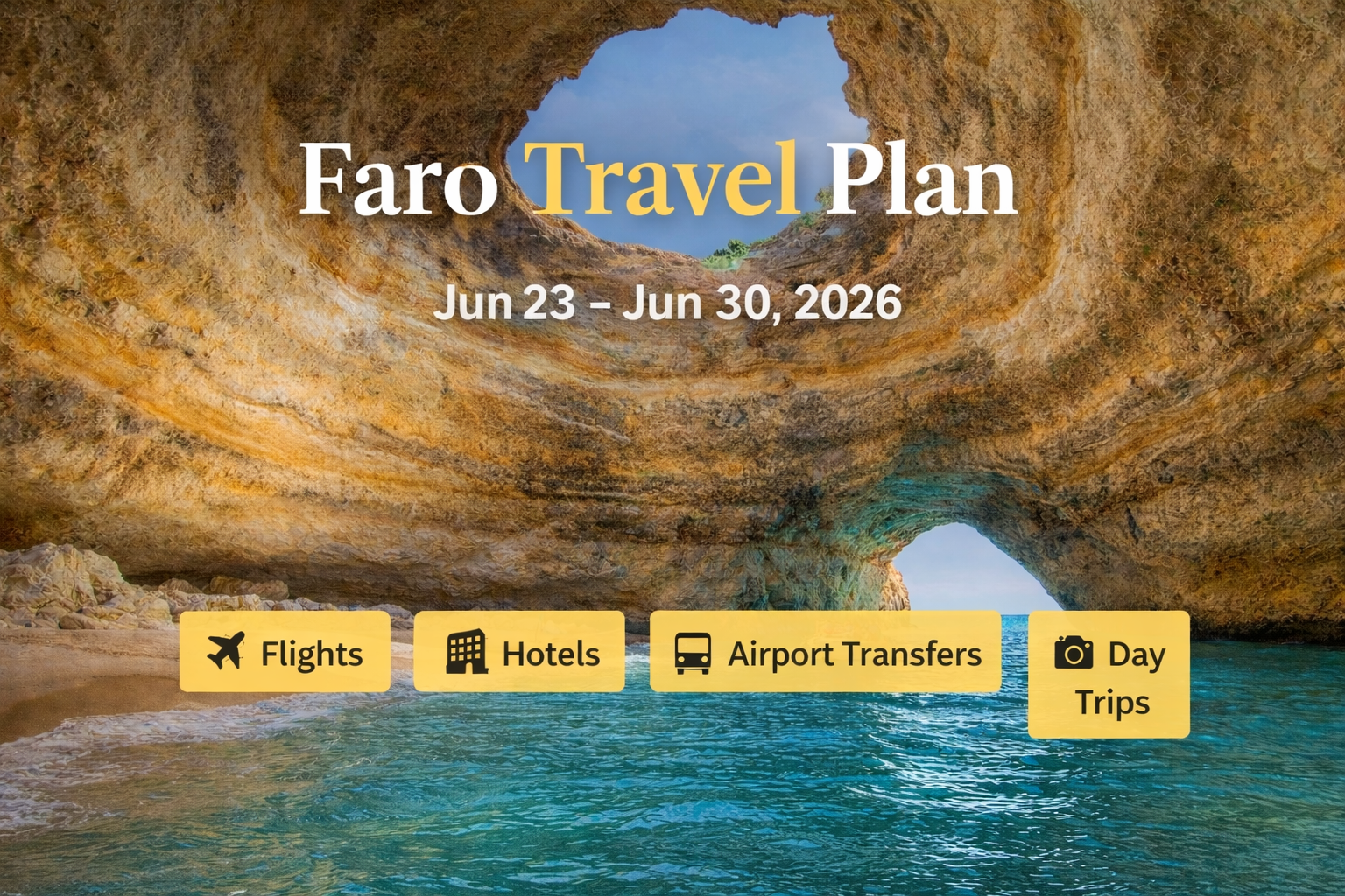 Faro Travel Plan 2026: Flights, Hotels, Transfers & Day Trips
