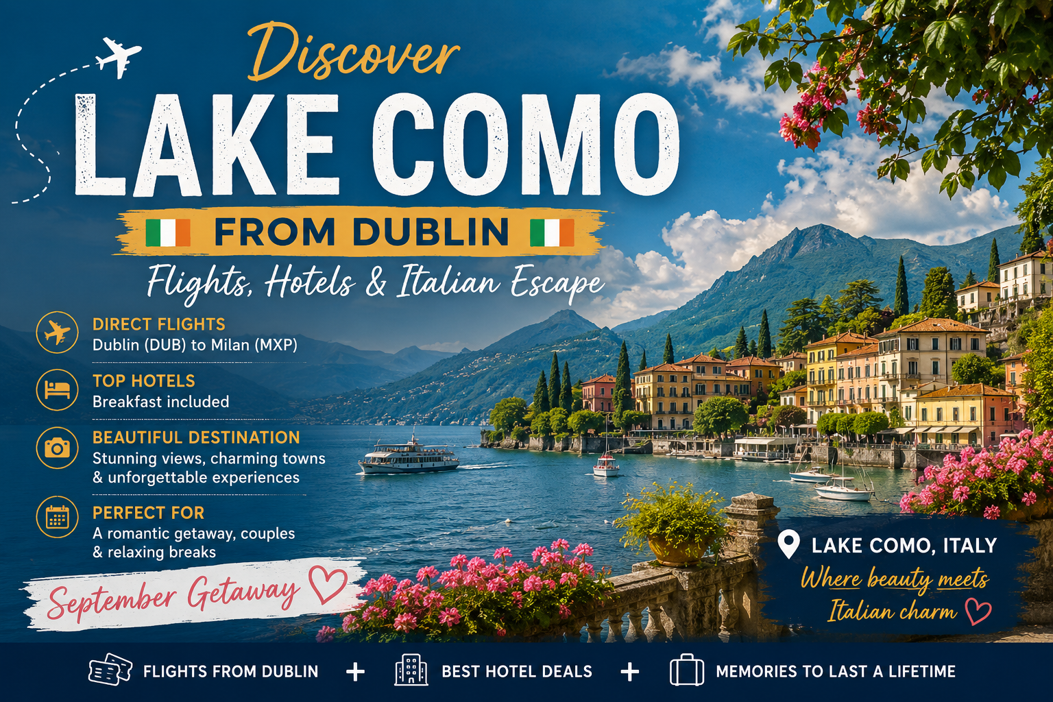 Lake Como Escapes from Dublin 🇮🇹