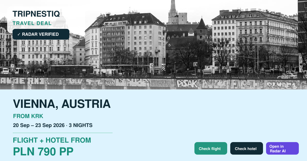Vienna travel deal from Kraków