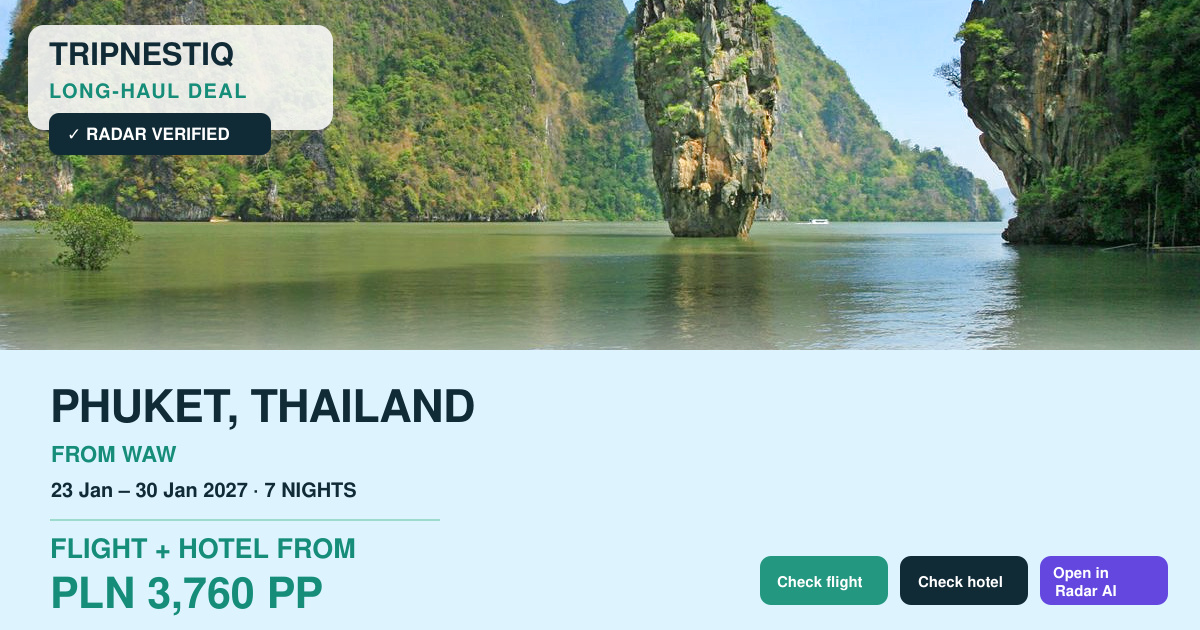 Phuket travel deal from Warszawa