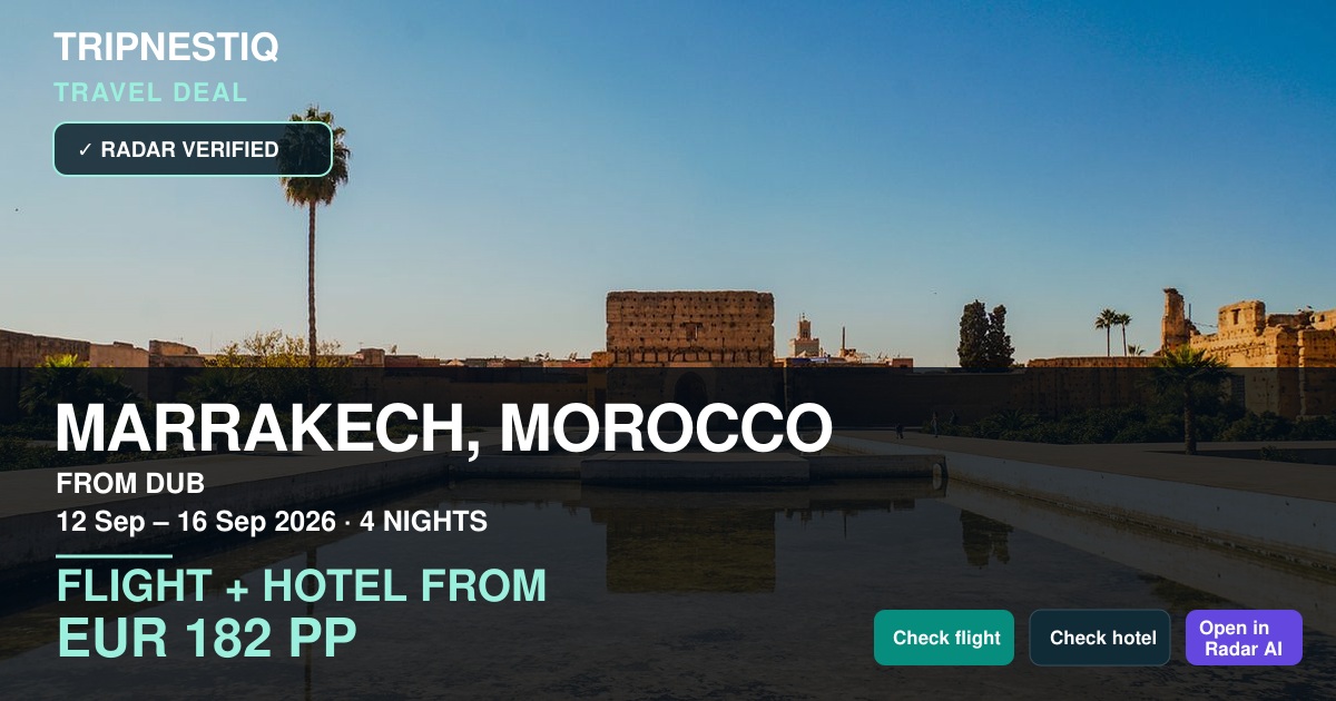 Marrakech deal from Dublin