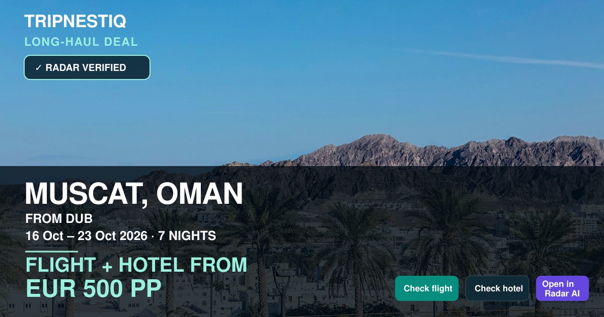 Muscat deal from Dublin