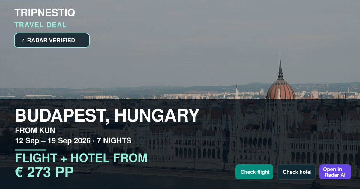 Budapest deal from Kaunas