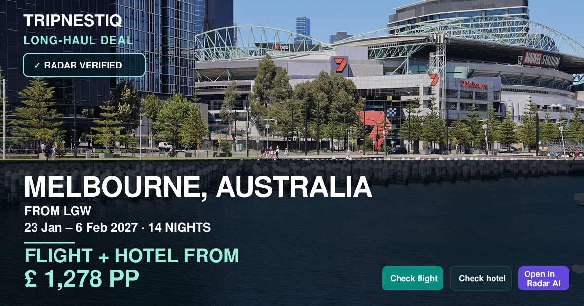 Melbourne deal from London Gatwick