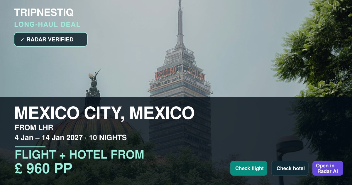 Mexico City deal from London Heathrow