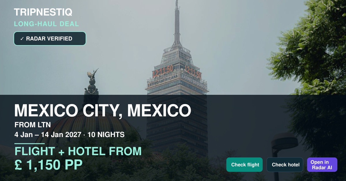 Mexico City deal from London Luton