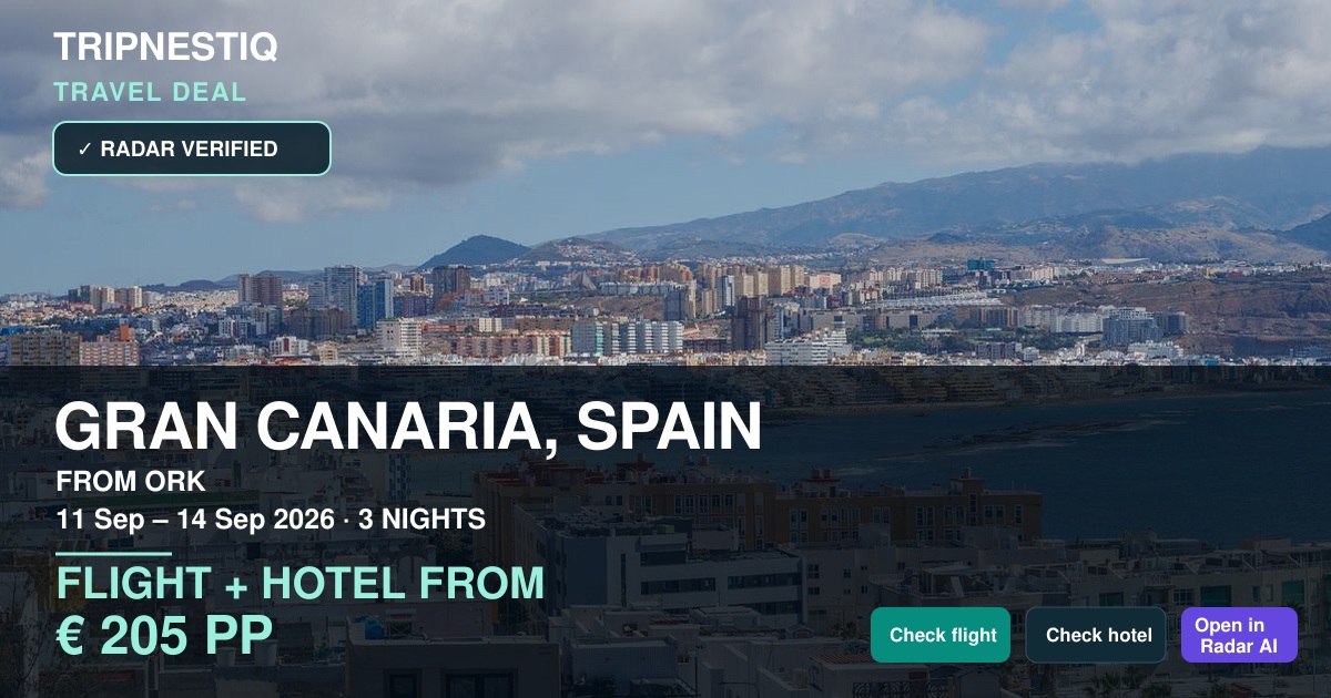 Gran Canaria deal from Cork